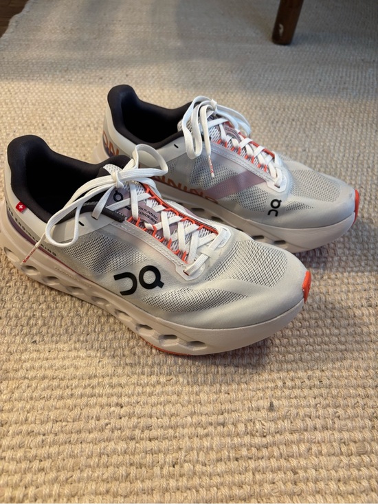 On Running Shoes - On Running womens Cloudsurfer Next shoes in White with Orange Accents